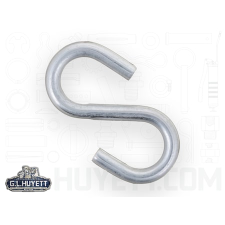 Huyett S-Hook .135 x 1-9/32 Zinc SHOOK-018